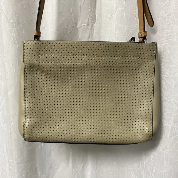 Rag & Bone Light Sand Perforated Passenger Crossbody Leather Bag
